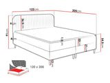 Kontinentális ágy BOX BEST 1, Szín: Coral 10, Alvó felület mérete: 120 x 200 cm 4129086
