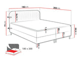 Kontinentális ágy BOX BEST 1, Szín: Coral 60, Alvó felület mérete: 180 x 200 cm 4129138