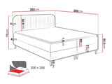 Kontinentális ágy BOX BEST 1, Szín: Coral 10, Alvó felület mérete: 200 x 200 cm 4129140