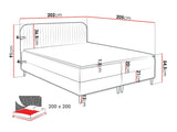 Kontinentális ágy BOX BEST 1, Szín: Coral 50, Alvó felület mérete: 200 x 200 cm 4129144
