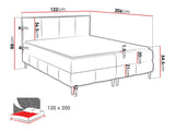 Kontinentális ágy BOX BEST 2, Szín: Coral 10, Alvó felület mérete: 120 x 200 cm 4129147