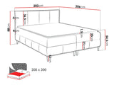 Kontinentális ágy BOX BEST 2, Szín: Coral 35, Alvó felület mérete: 200 x 200 cm 4129178