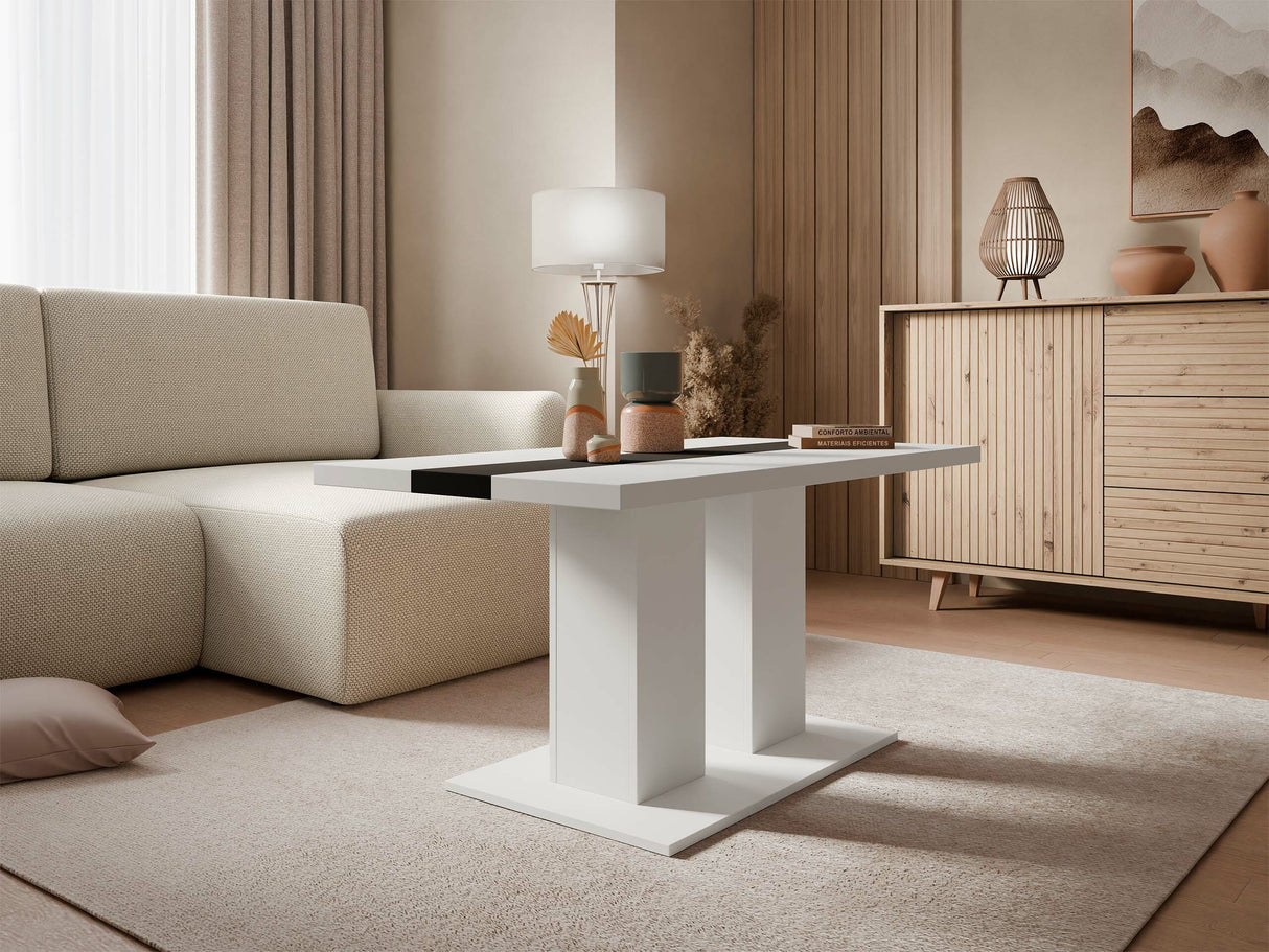 Dohányzóasztal BOSTON (Rodkor), Szín: Fehér + Fekete 4133241