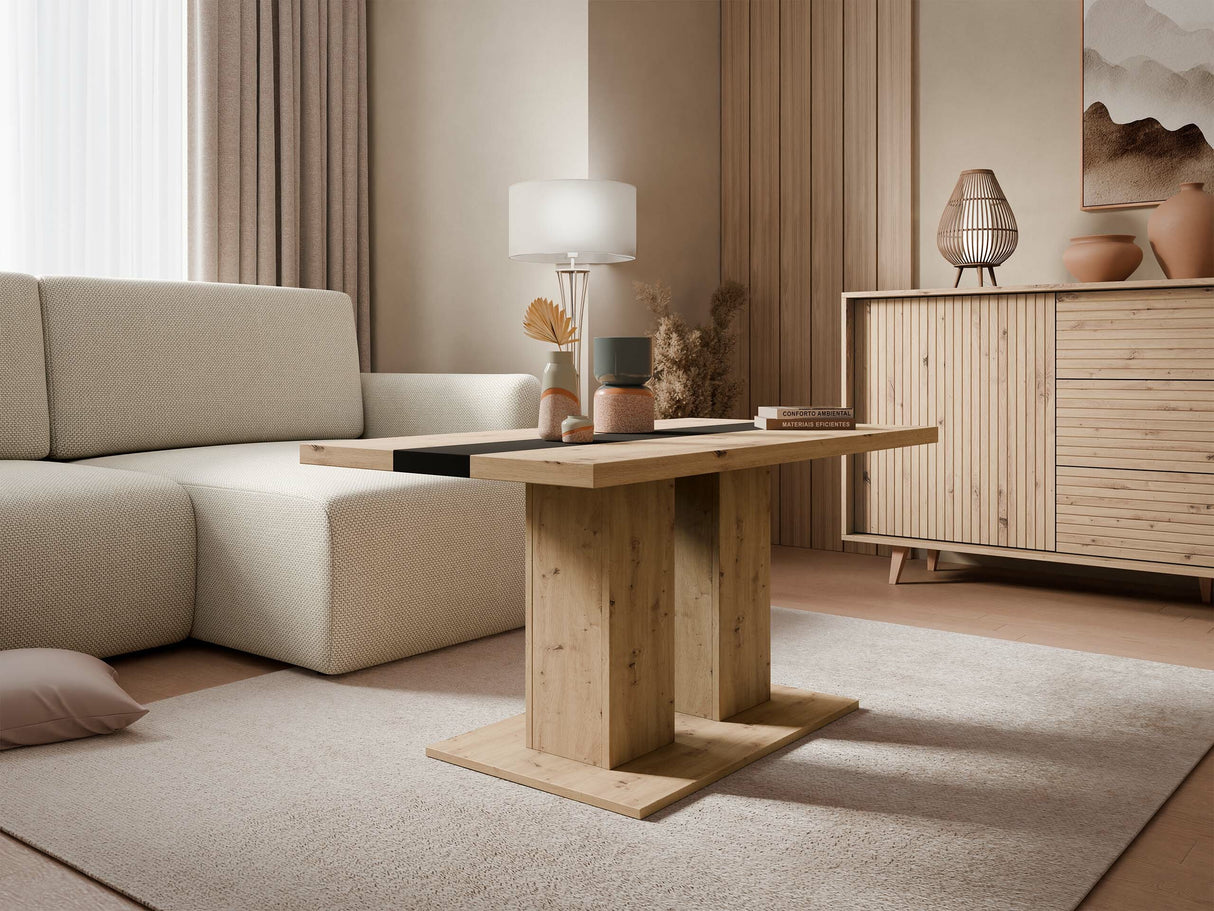 Dohányzóasztal BOSTON (Rodkor), Szín: Artisan tölgy + Fekete 4133242