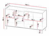 Szekrény Komoda SYSTEM 72 Kasmír/Dąb Cremona (Kasmír + Tölgy) 4137576