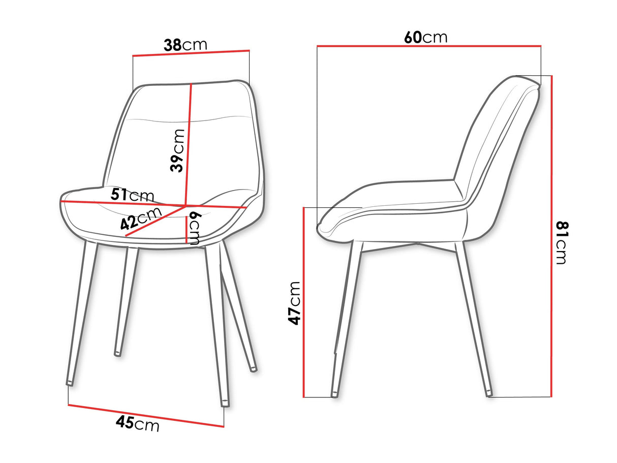 Szék Krzesło MUZ/DC/1084/GL (2szt), Szín: Bézs