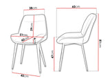 Szék készlet Krzesło MUZ/DC/1084/GL (2szt), Szín: Fekete