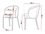 Szék készlet Krzesło MUZ/DC/1259/GL (2szt), Szín: Fekete