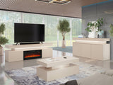 Szekrény 3D 160 GLOSSA + LED (Lestirola), Szín: Világosbarna