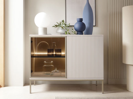 Szekrény Komoda SENTO K104 + LED Kaszmir (Kasmír)