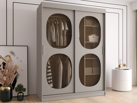 Gardróbszekrény Szafa 150 BAHRAJN 2, Szín: Kasmír, Fiókok: Nem, Led világítás: Nem