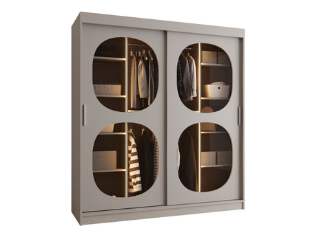 Gardróbszekrény Szafa 180 BAHRAJN 2, Szín: Kasmír, Fiókok: Nem, Led világítás: Igen