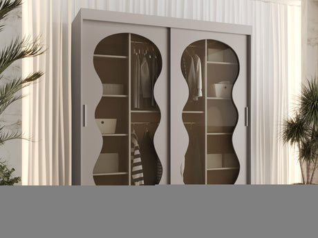 Gardróbszekrény Szafa 180 BAHRAJN 3, Szín: Kasmír, Fiókok: Nem, Led világítás: Nem