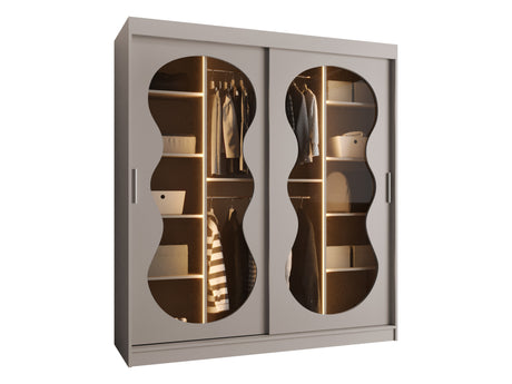 Gardróbszekrény Szafa 180 BAHRAJN 3, Szín: Kasmír, Fiókok: Igen, Led világítás: Igen