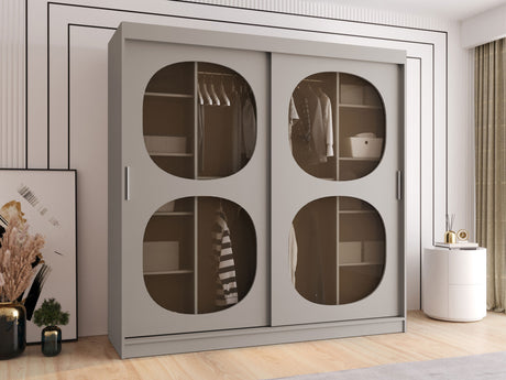 Gardróbszekrény Szafa 200 BAHRAJN 2, Szín: Kasmír, Fiókok: Nem, Led világítás: Nem