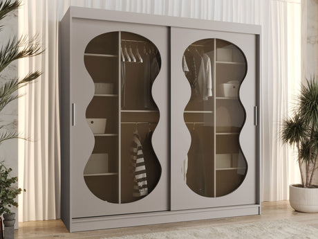 Gardróbszekrény Szafa 200 BAHRAJN 3, Szín: Kasmír, Fiókok: Nem, Led világítás: Nem