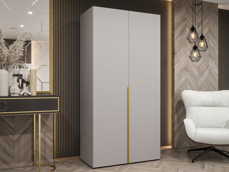 Gardróbszekrény Szafa 100 ALICANTE 1, Szín: Kasmír, Fogantyú színe: Aranysárga