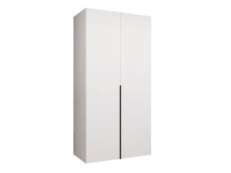 Gardróbszekrény Szafa 100 ALICANTE 1, Szín: Fehér, Fogantyú színe: Fekete