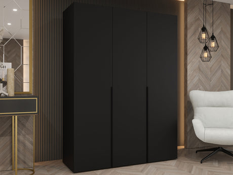 Gardróbszekrény Szafa 150 ALICANTE 1, Szín: Fekete, Fogantyú színe: Fekete