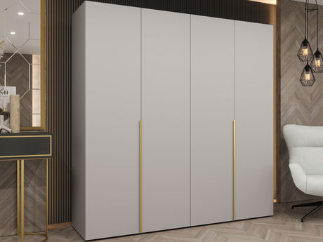 Gardróbszekrény Szafa 200 ALICANTE 1, Szín: Kasmír, Fogantyú színe: Aranysárga