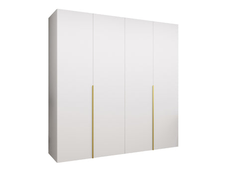 Gardróbszekrény Szafa 200 ALICANTE 1, Szín: Fehér, Fogantyú színe: Aranysárga
