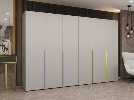 Gardróbszekrény Szafa 300 ALICANTE 1, Szín: Kasmír, Fogantyú színe: Aranysárga