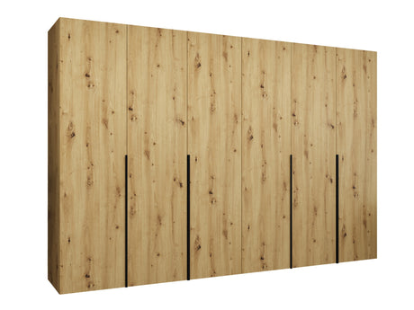 Gardróbszekrény Szafa 300 ALICANTE 1, Szín: Artisan tölgy, Fogantyú színe: Fekete