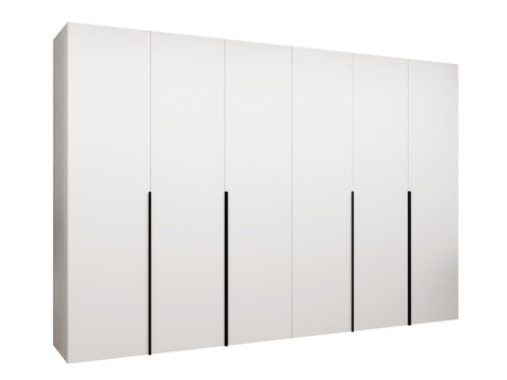 Gardróbszekrény Szafa 300 ALICANTE 1, Szín: Fehér, Fogantyú színe: Fekete