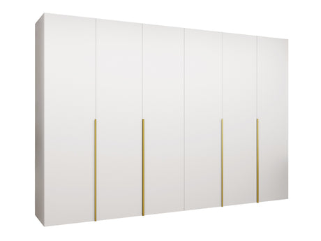 Gardróbszekrény Szafa 300 ALICANTE 1, Szín: Fehér, Fogantyú színe: Aranysárga