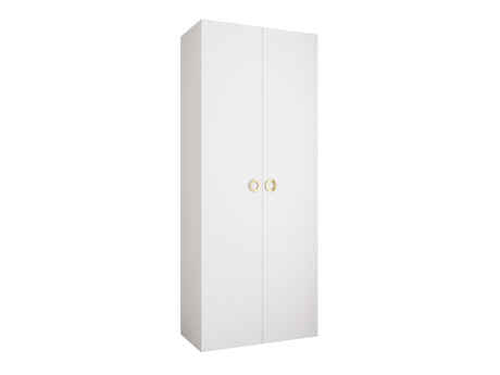 Gardróbszekrény Szafa COMO 1 100 (gł.40), Szín: Fehér, Fogantyú színe: Aranysárga, Szélesség: 100 cm, Mélység: 42 cm