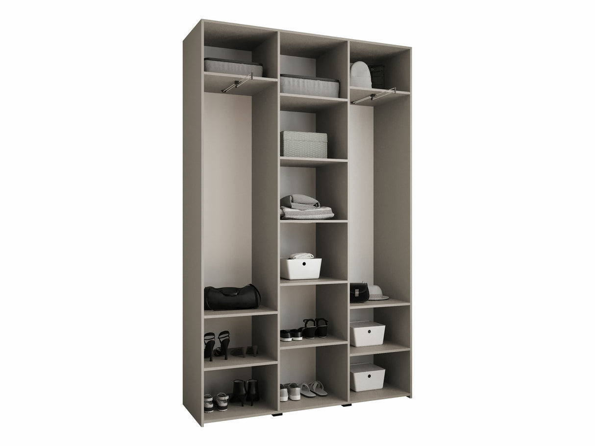 Gardróbszekrény Szafa COMO 1 150 (gł.40), Szín: Fehér, Fogantyú színe: Fekete, Szélesség: 150 cm, Mélység: 42 cm