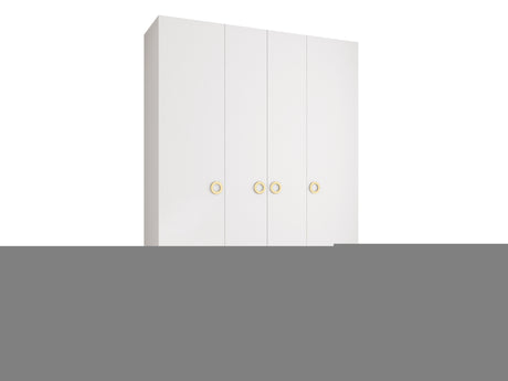 Gardróbszekrény Szafa COMO 1 170 (gł.40), Szín: Fehér, Fogantyú színe: Aranysárga, Szélesség: 170 cm, Mélység: 42 cm