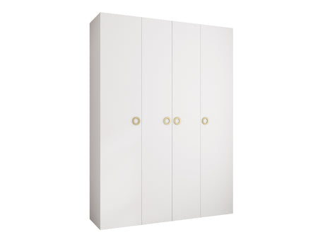 Gardróbszekrény Szafa COMO 1 180 (gł.40), Szín: Fehér, Fogantyú színe: Aranysárga, Szélesség: 180 cm, Mélység: 42 cm