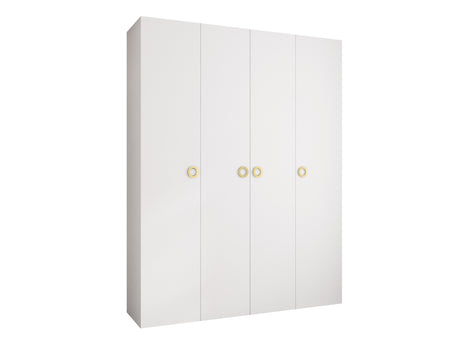 Gardróbszekrény Szafa COMO 1 190 (gł.40), Szín: Fehér, Fogantyú színe: Aranysárga, Szélesség: 190 cm, Mélység: 42 cm