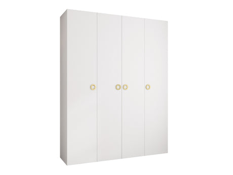 Gardróbszekrény Szafa COMO 1 190 (gł.50), Szín: Fehér, Fogantyú színe: Aranysárga, Szélesség: 190 cm, Mélység: 52 cm
