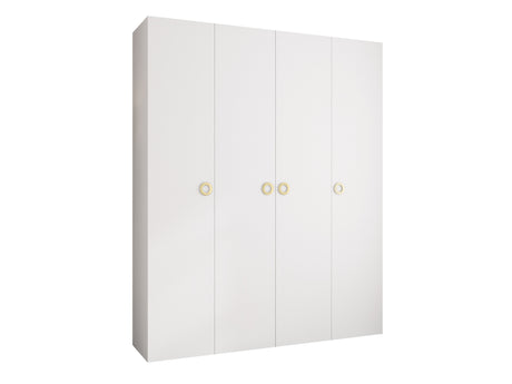 Gardróbszekrény Szafa COMO 1 200 (gł.40), Szín: Fehér, Fogantyú színe: Aranysárga, Szélesség: 200 cm, Mélység: 42 cm