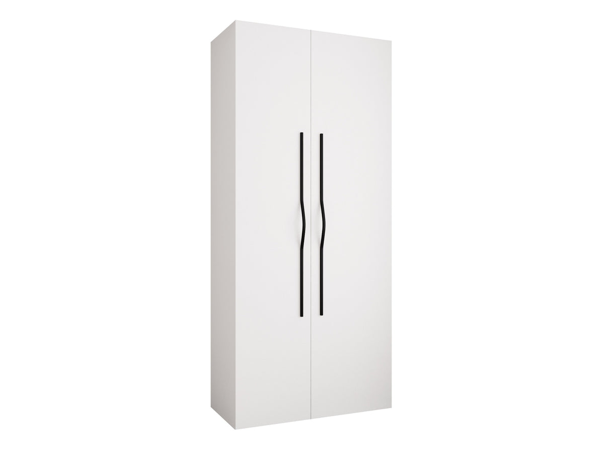 Gardróbszekrény Szafa COMO 2 110 (gł.40), Szín: Fehér, Fogantyú színe: Fekete, Szélesség: 110 cm, Mélység: 42 cm
