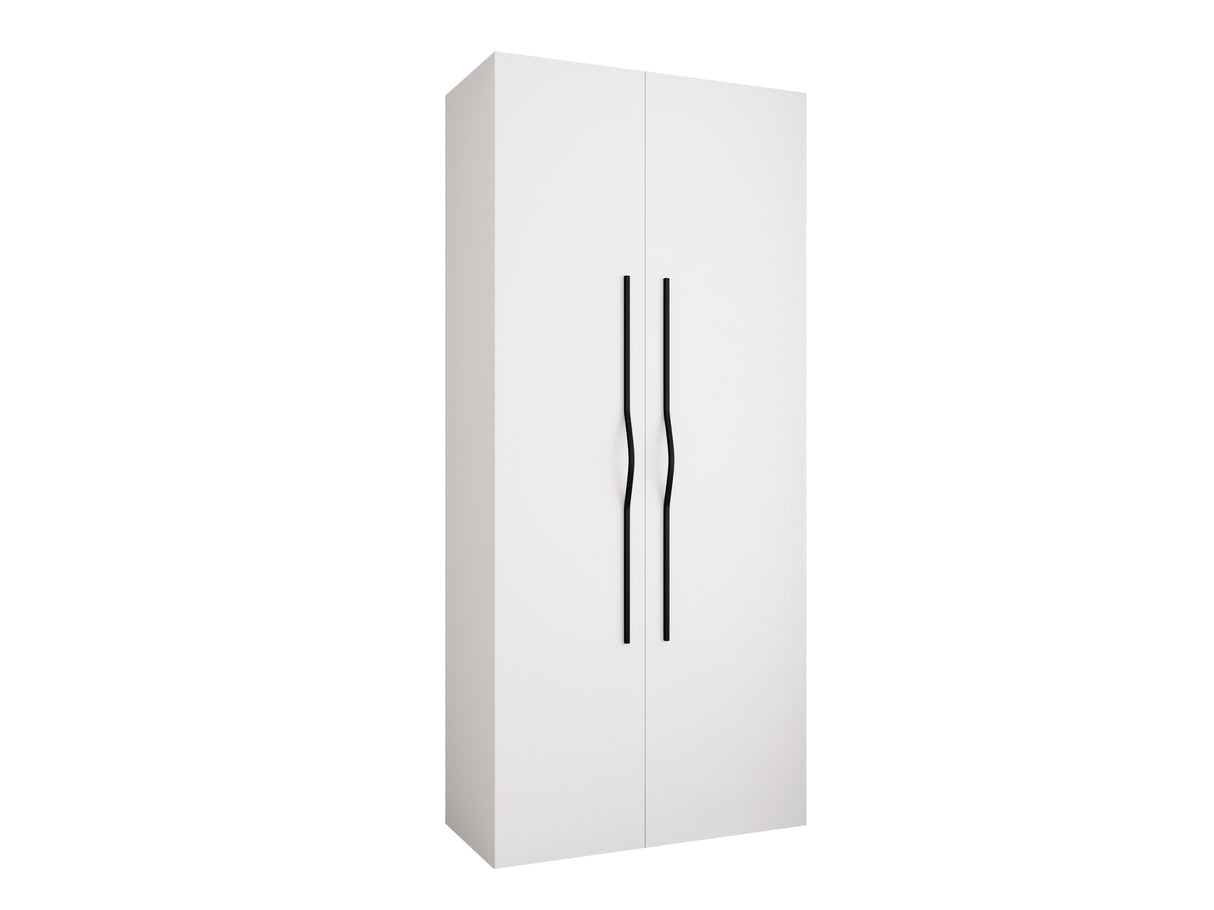 Gardróbszekrény Szafa COMO 2 110 (gł.50), Szín: Fehér, Fogantyú színe: Fekete, Szélesség: 110 cm, Mélység: 52 cm