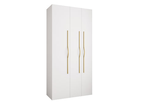 Gardróbszekrény Szafa COMO 2 120/130/140/150/160 (gł.40/50), Szín: Fehér, Fogantyú színe: Aranysárga, Szélesség: 120 cm, Mélység: 52 cm