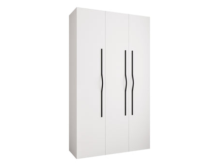 Gardróbszekrény Szafa COMO 2 120/130/140/150/160 (gł.40/50), Szín: Fehér, Fogantyú színe: Fekete, Szélesség: 140 cm, Mélység: 42 cm