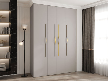 Gardróbszekrény Szafa COMO 2 170/180/190/200 (gł.40/50), Szín: Kasmír, Fogantyú színe: Aranysárga, Szélesség: 170 cm, Mélység: 52 cm