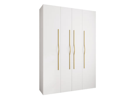 Gardróbszekrény Szafa COMO 2 170/180/190/200 (gł.40/50), Szín: Fehér, Fogantyú színe: Aranysárga, Szélesség: 170 cm, Mélység: 52 cm