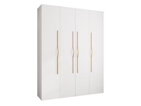 Gardróbszekrény Szafa COMO 2 170/180/190/200 (gł.40/50), Szín: Fehér, Fogantyú színe: Aranysárga, Szélesség: 190 cm, Mélység: 52 cm