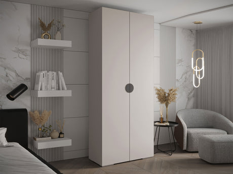 Gardróbszekrény Szafa 100 cm INOVA 4, Szín: Kasmír, Fogantyú színe: Fekete