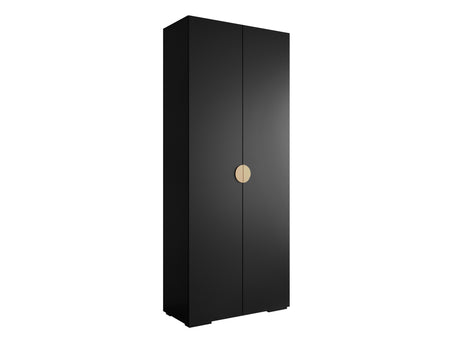 Gardróbszekrény Szafa 100 cm INOVA 4, Szín: Fekete, Fogantyú színe: Aranysárga