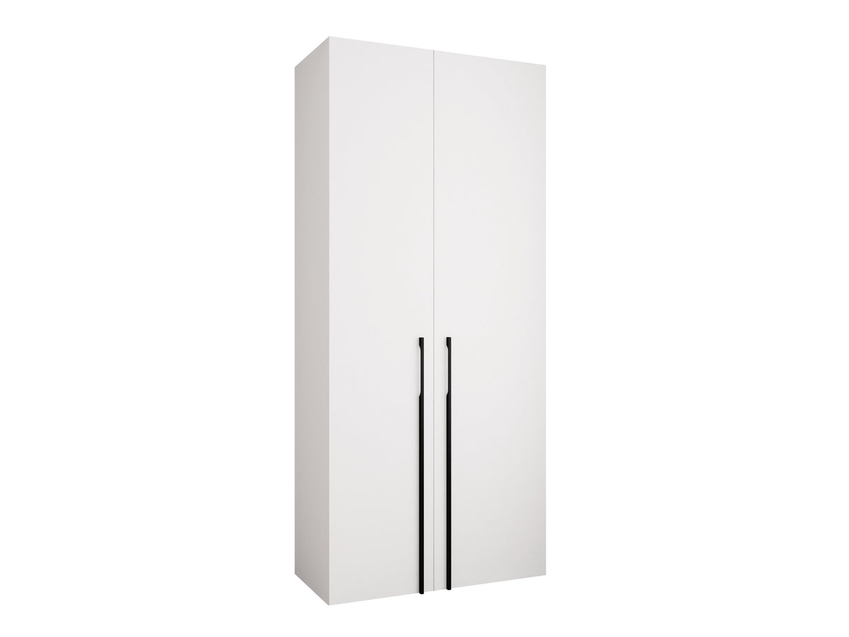 Gardróbszekrény Szafa COMO 3 100/110 (gł.40/50), Szín: Fehér, Fogantyú színe: Fekete, Szélesség: 110 cm, Mélység: 42 cm
