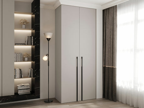 Gardróbszekrény Szafa COMO 3 100/110 (gł.40/50), Szín: Kasmír, Fogantyú színe: Fekete, Szélesség: 100 cm, Mélység: 42 cm