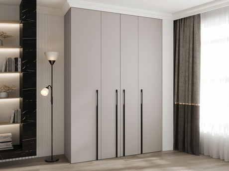 Gardróbszekrény Szafa COMO 3 170/180/190/200 (gł.40/50), Szín: Kasmír, Fogantyú színe: Fekete, Szélesség: 170 cm, Mélység: 42 cm