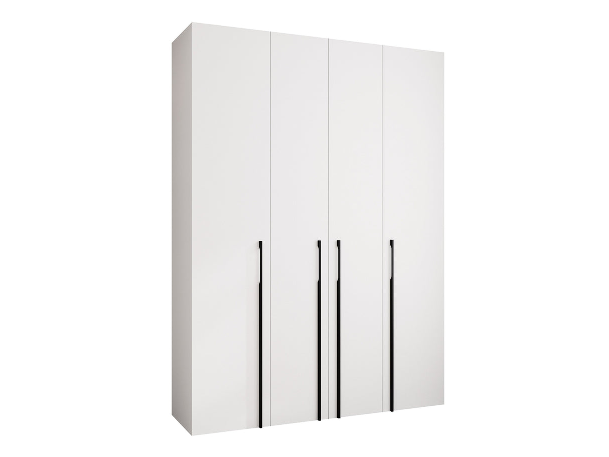 Gardróbszekrény Szafa COMO 3 170/180/190/200 (gł.40/50), Szín: Fehér, Fogantyú színe: Fekete, Szélesség: 180 cm, Mélység: 52 cm