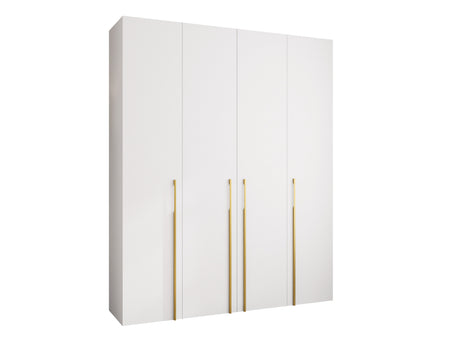 Gardróbszekrény Szafa COMO 3 170/180/190/200 (gł.40/50), Szín: Fehér, Fogantyú színe: Aranysárga, Szélesség: 200 cm, Mélység: 42 cm